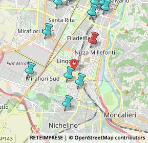 Mappa Corso Traiano N °, 10127 Torino TO, Italia (2.88875)