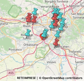 Mappa Via Verdi Giuseppe, 10092 Beinasco TO, Italia (6.8285)