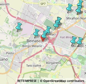 Mappa Via Mirafiori, 10092 Beinasco TO, Italia (2.36923)