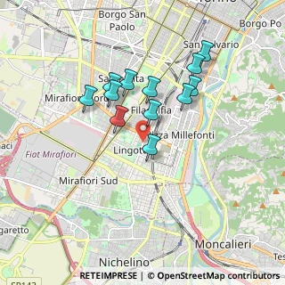 Mappa Via Carlo Bossoli, 10127 Torino TO, Italia (1.51667)