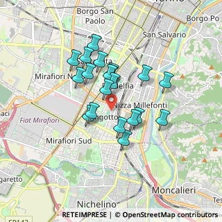 Mappa Via Carlo Bossoli, 10127 Torino TO, Italia (1.3985)