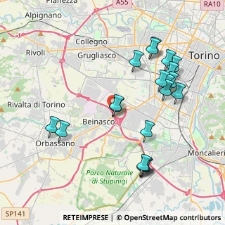 Mappa Via San Felice, 10092 Beinasco TO, Italia (4.278)