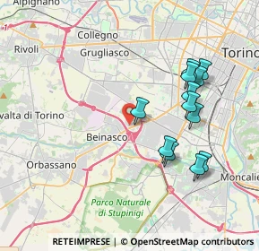 Mappa Via Gaetano Donizetti, 10092 Beinasco TO, Italia (3.735)