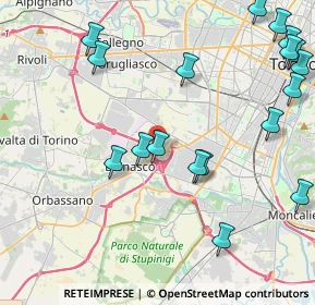 Mappa Via Gaetano Donizetti, 10092 Beinasco TO, Italia (5.5935)