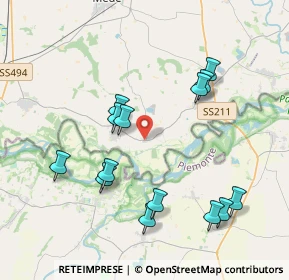 Mappa Via Corti, 27030 Gambarana PV, Italia (4.07143)