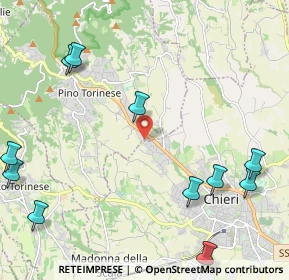 Mappa Via Adamello, 10025 Pino Torinese TO, Italia (2.93727)