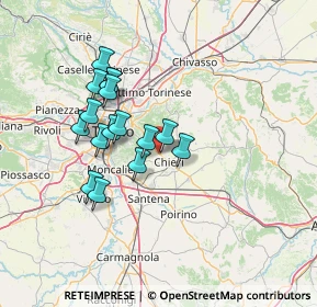Mappa Via Adamello, 10025 Pino Torinese TO, Italia (11.99125)