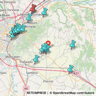 Mappa Strada Borgarella, 10023 Chieri TO, Italia (10.675)