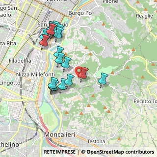 Mappa Strada dei Tetti Rubino, 10133 Torino TO, Italia (1.9595)