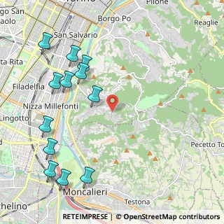 Mappa Strada dei Tetti Rubino, 10133 Torino TO, Italia (2.59333)
