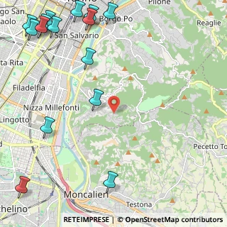 Mappa Strada dei Tetti Rubino, 10133 Torino TO, Italia (3.45667)