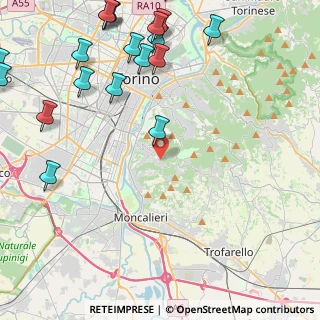 Mappa Strada dei Tetti Rubino, 10133 Torino TO, Italia (6.34316)