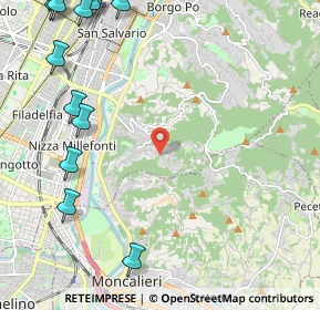 Mappa Strada dei Ronchi, 10133 Torino TO, Italia (3.34769)