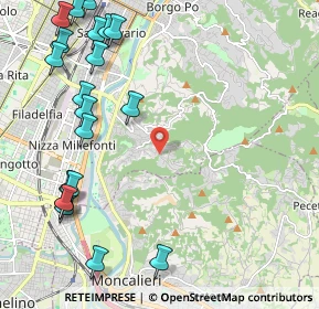 Mappa Strada dei Ronchi, 10133 Torino TO, Italia (2.865)