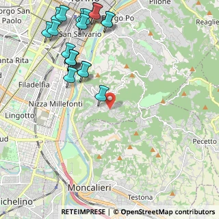 Mappa Strada dei Ronchi, 10133 Torino TO, Italia (2.716)