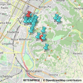 Mappa Strada dei Ronchi, 10133 Torino TO, Italia (1.8795)