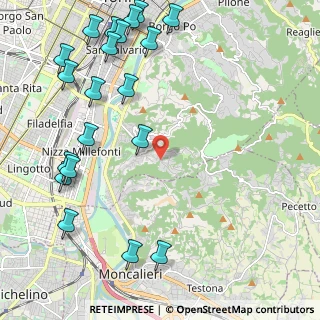 Mappa Strada dei Ronchi, 10133 Torino TO, Italia (2.887)