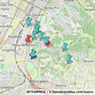 Mappa Strada dei Ronchi, 10133 Torino TO, Italia (1.67077)
