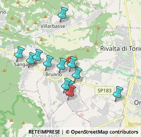 Mappa Via delle Camelie, 10090 Bruino TO, Italia (1.7325)