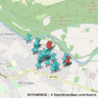Mappa Via delle Camelie, 10090 Bruino TO, Italia (0.36296)