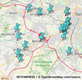 Mappa Via Avigliana, 10092 Beinasco TO, Italia (4.8555)