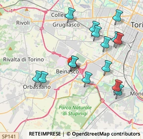 Mappa Via Avigliana, 10092 Beinasco TO, Italia (4.036)