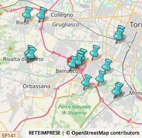 Mappa Via Avigliana, 10092 Beinasco TO, Italia (3.88529)