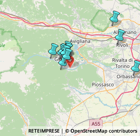 Mappa Borgata Brancard Villa, 10094 Giaveno TO, Italia (5.27917)