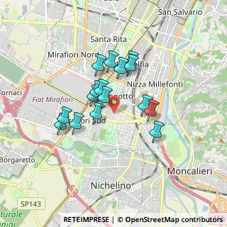 Mappa Via Michele Kerbaker, 10127 Torino TO, Italia (1.36438)