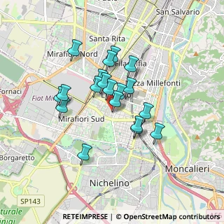 Mappa Via Michele Kerbaker, 10127 Torino TO, Italia (1.36842)