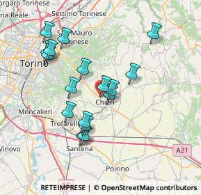 Mappa Via Tetti Borra, 10023 Chieri TO, Italia (6.84941)