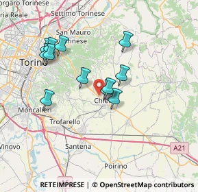 Mappa Via Tetti Borra, 10023 Chieri TO, Italia (6.46833)