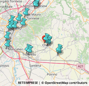 Mappa Via Tetti Borra, 10023 Chieri TO, Italia (9.678)