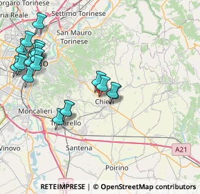 Mappa Via Tetti Borra, 10023 Chieri TO, Italia (9.4415)