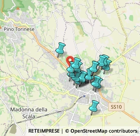 Mappa Via Tetti Borra, 10023 Chieri TO, Italia (1.298)