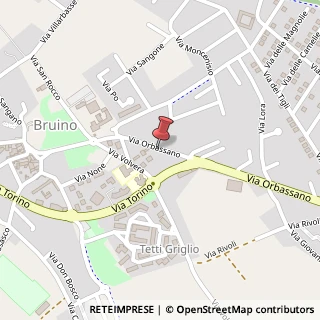 Mappa Via Orbassano,  48, 10090 Bruino, Torino (Piemonte)