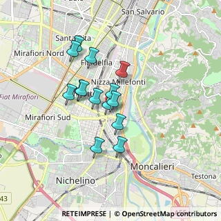 Mappa Via Testona, 10127 Torino TO, Italia (1.32143)