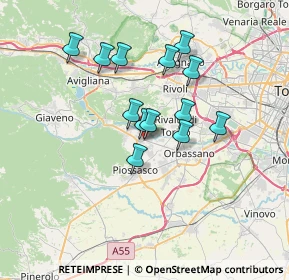 Mappa Via Musinè, 10090 Bruino TO, Italia (5.67)