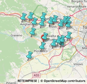 Mappa Via Musinè, 10090 Bruino TO, Italia (6.715)