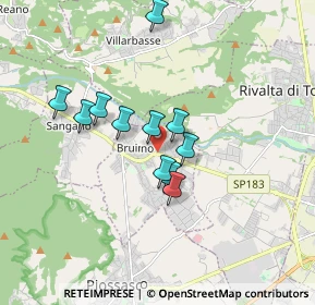Mappa Via Musinè, 10090 Bruino TO, Italia (1.37364)