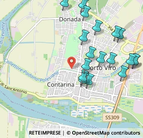 Mappa Via Rivoli, 45014 Porto Viro RO, Italia (1.09722)