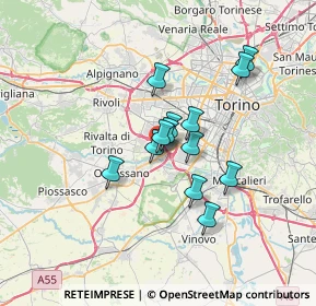 Mappa Via Susa, 10092 Beinasco TO, Italia (5.02769)