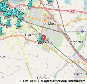 Mappa Montale, 29122 Piacenza PC, Italia (3.8295)