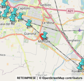 Mappa Montale, 29122 Piacenza PC, Italia (3.51154)