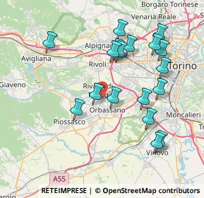 Mappa , 10040 Rivalta di Torino TO, Italia (7.85111)