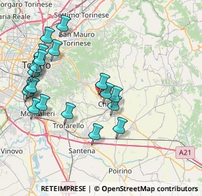 Mappa Corso Torino, 10023 Chieri TO, Italia (8.5515)
