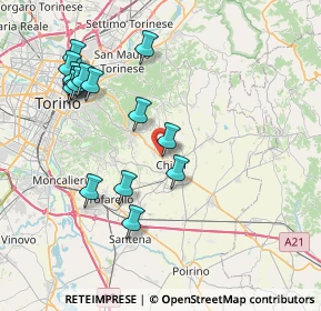 Mappa Corso Torino, 10023 Chieri TO, Italia (8.236)