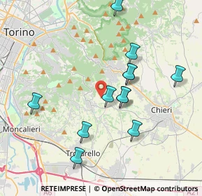 Mappa Strada Comunale della Ciattalina, 10025 Pino torinese TO, Italia (3.61917)