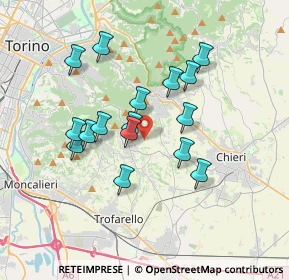 Mappa Strada Comunale della Ciattalina, 10025 Pino torinese TO, Italia (3.11375)