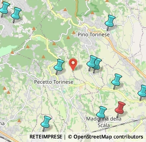 Mappa Strada Comunale della Ciattalina, 10025 Pino torinese TO, Italia (2.81273)